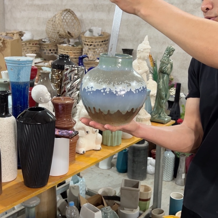 瓶高度20厘米口径8厘米微瑕捡漏底孔