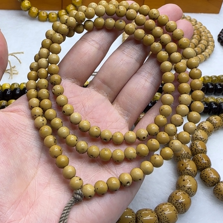 吊坠星月菩提高货通体留白尺寸6正月圆珠