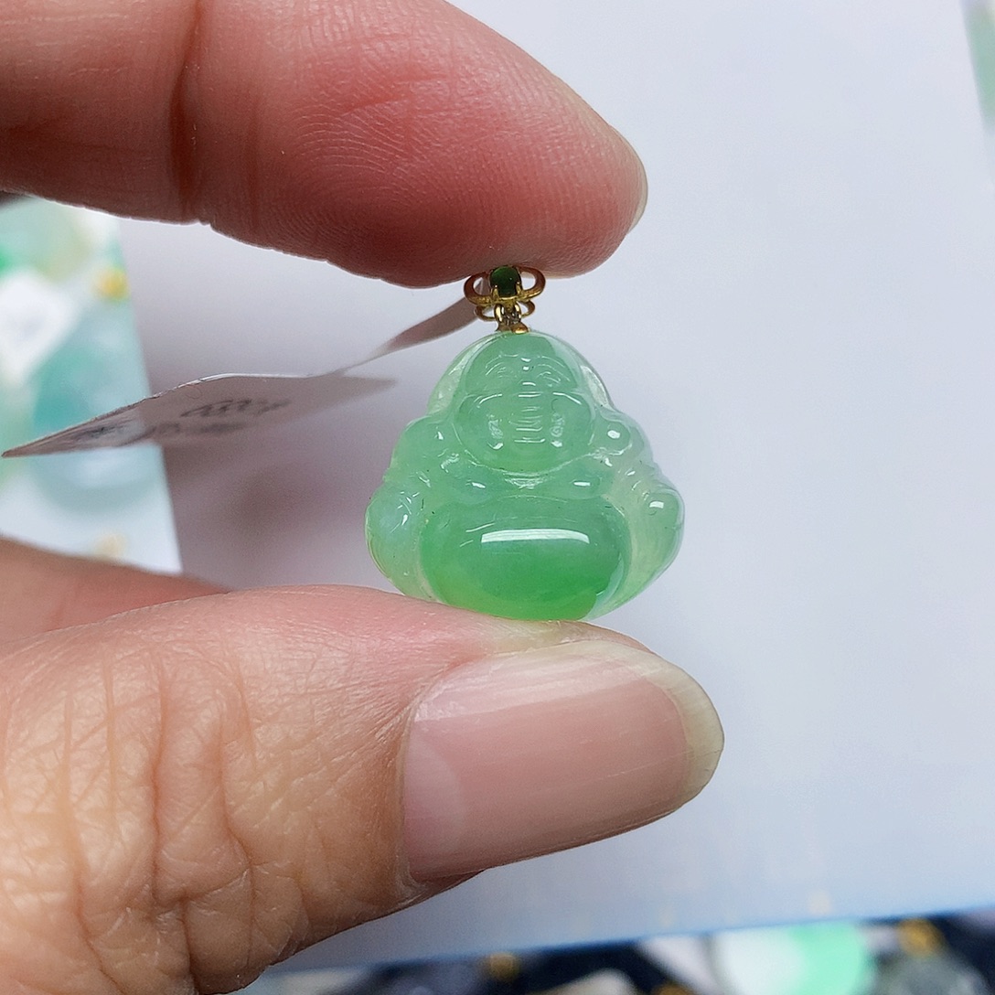 翡翠18K金镶嵌颈饰2456789