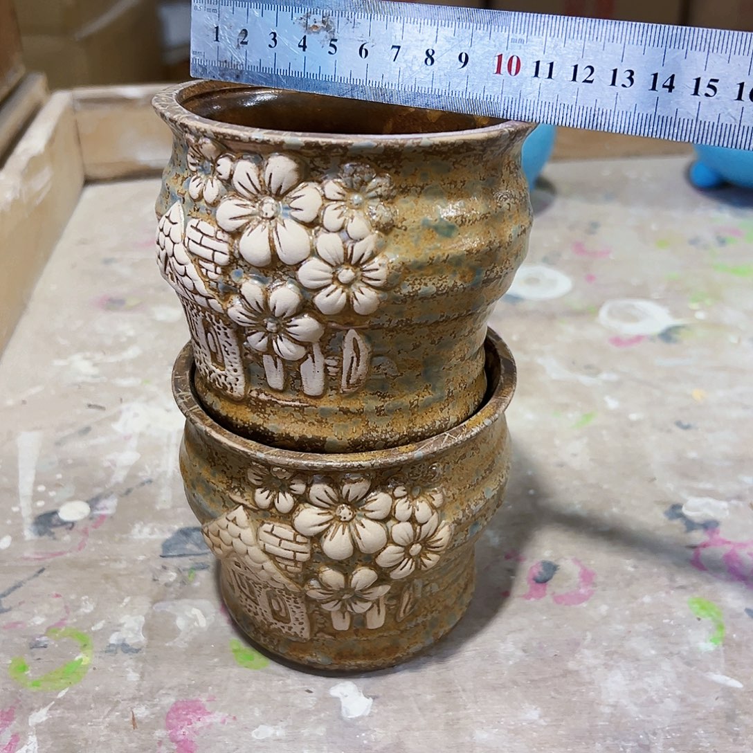 有孔，外贸尾单陶瓷花盆凑单10米包邮