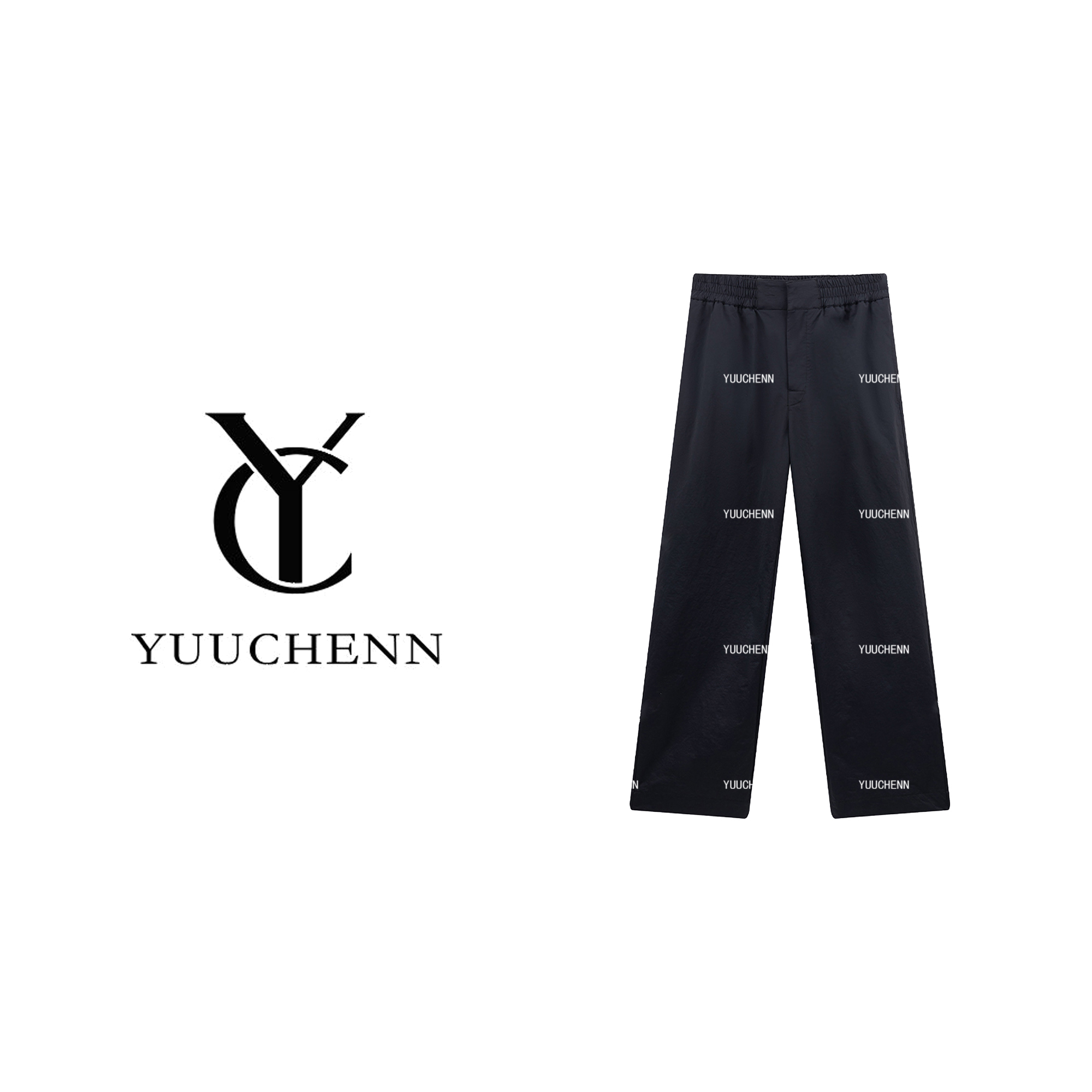 YUUCHENN【时髦腿精】休闲直筒裤女高腰宽松阔腿裤子23KMK0015