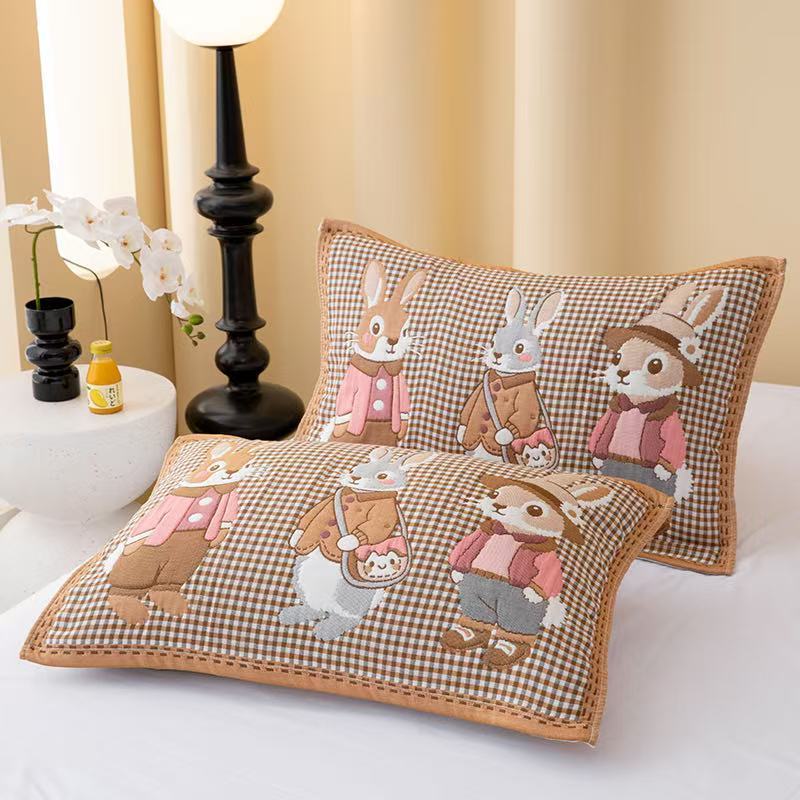 森林兔枕巾-52x78枕巾