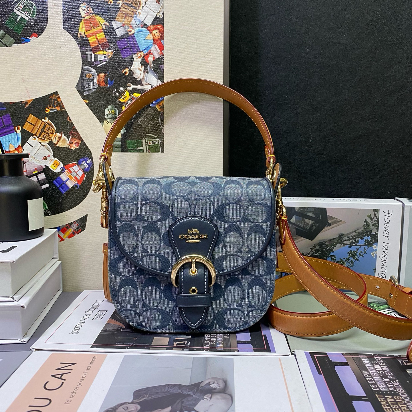 95新 COACH/蔻驰 23283斜挎包17*15