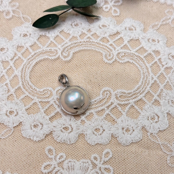 【六六中古】孤品简约海水珍珠吊坠gm458珠子卡16.3