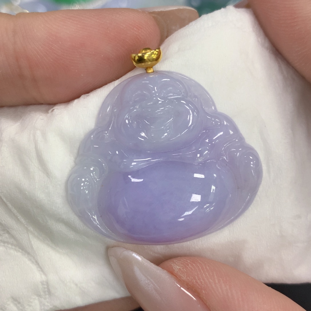 颈饰18K金镶嵌翡翠