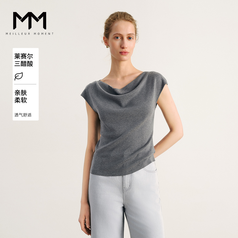 【服饰专属】MM麦檬正肩针织衫上衣25夏新品商场同款5G4330311