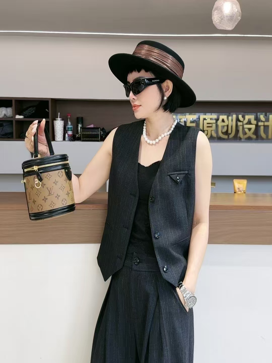 女马夹通勤风拉链东方洛可可单排扣洋气休闲免烫染色