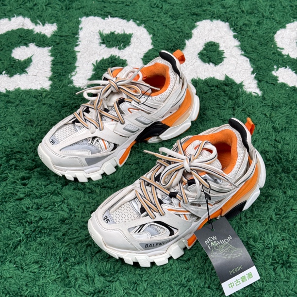 95新 Balenciaga/巴黎世家 Track1.0白橙 老爹鞋 35码