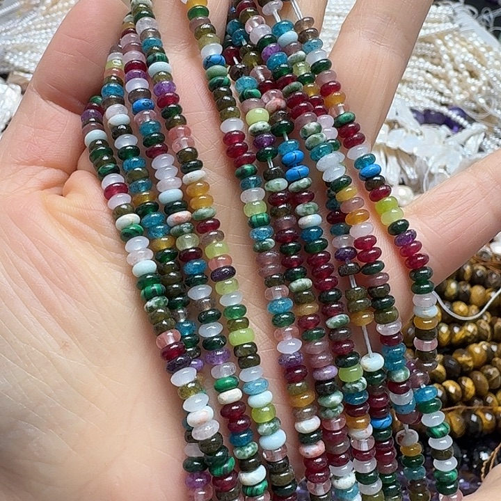 玛瑙/玉髓未镶嵌珠宝半成品一条4m多宝隔片