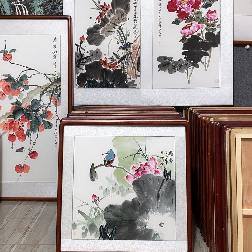 【闪购商品】国画书画作品带框63×63厘米