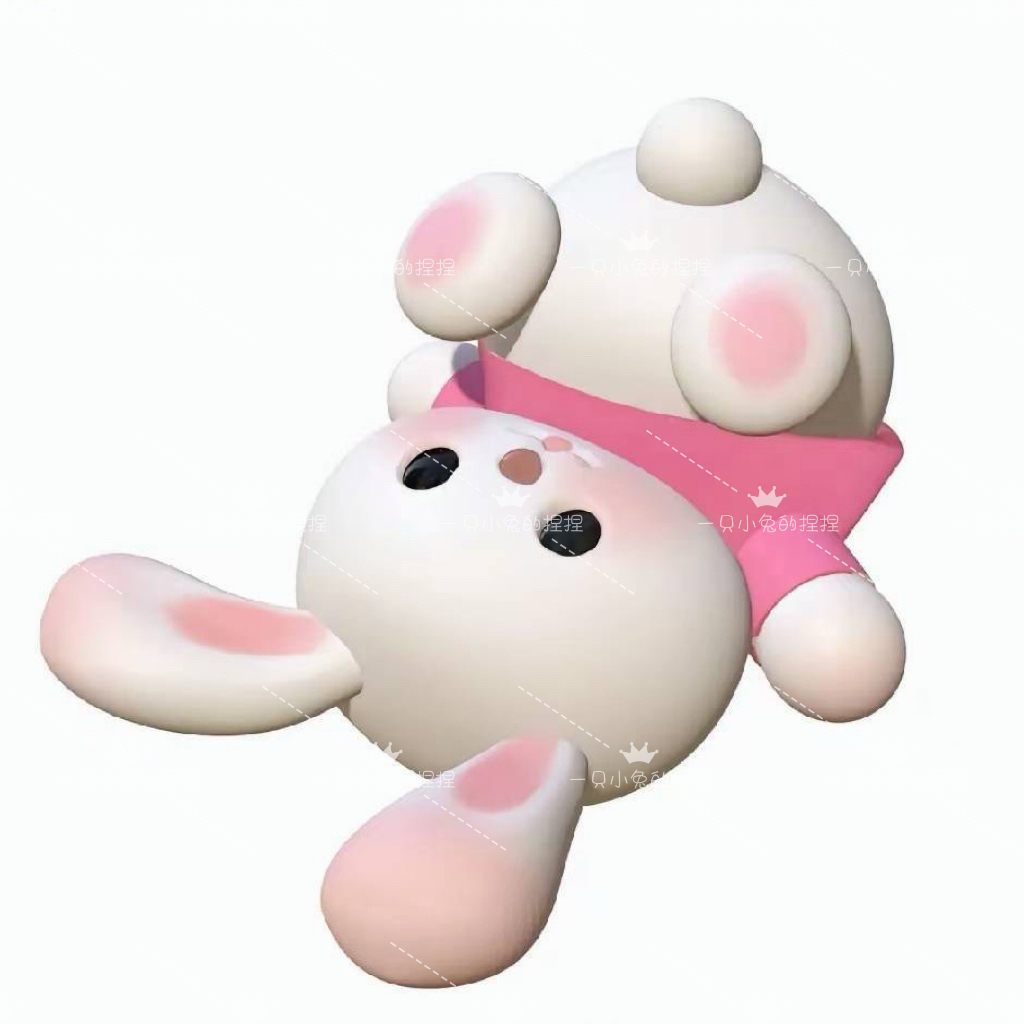 【一只小兔】捞一捞支持许愿重复可换/默认瑕（大瑕、脱模痕、晕色等）