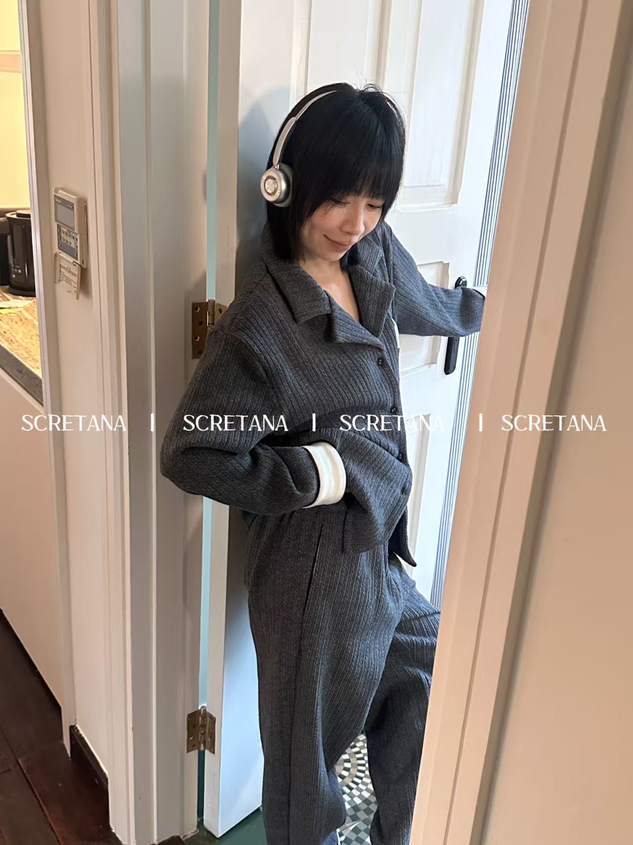 SCRETANA/安娜的秘密川寂冬季轻女款睡衣日系山岚静水简约家居服