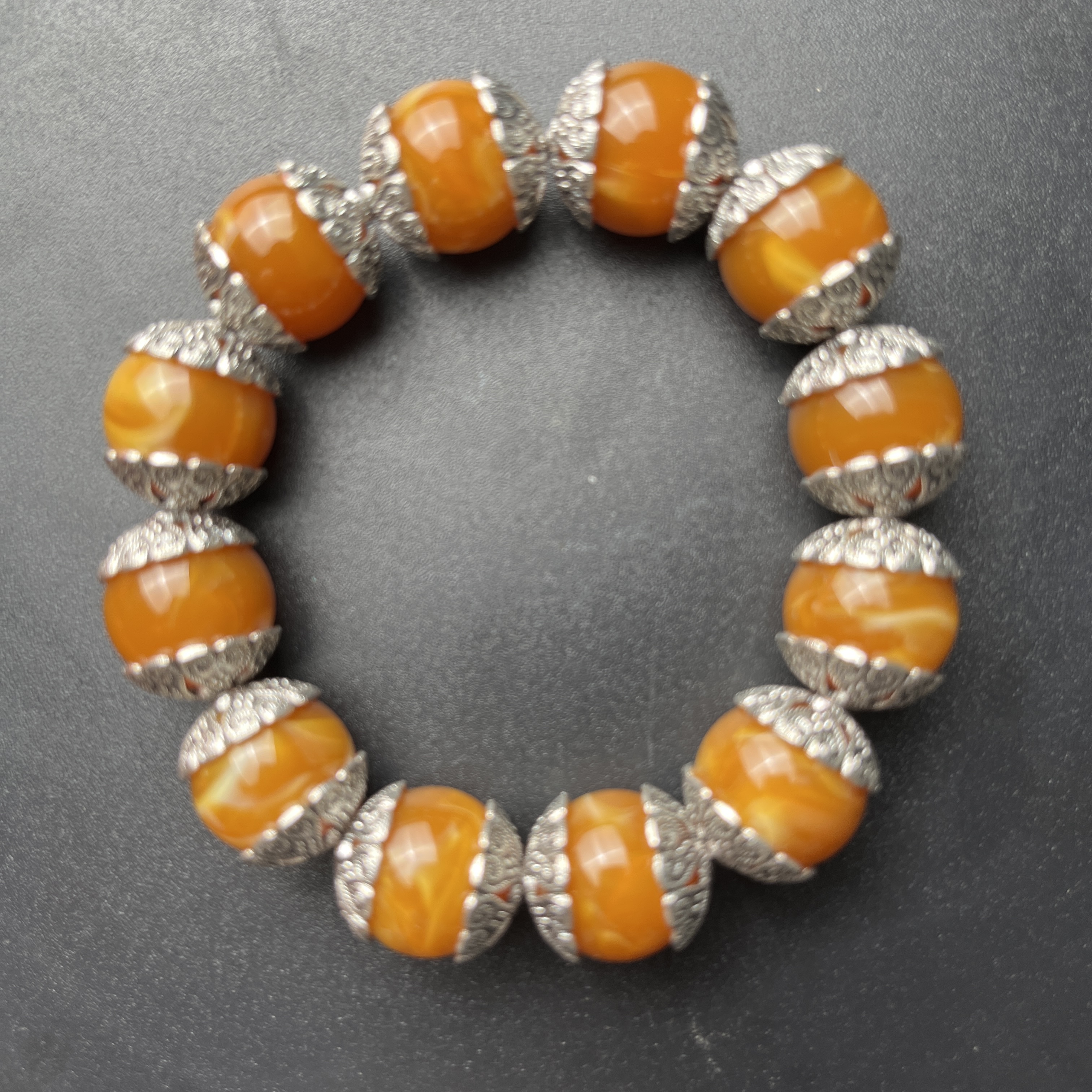 黄色0659 精品手串单圈 （无礼盒）