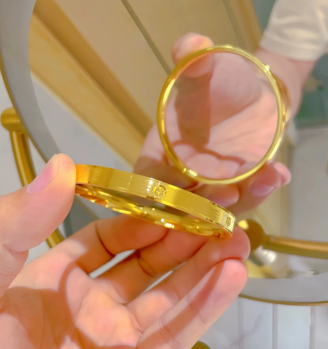 铜合金手镯 铜合金手镯 2024新款高工艺卡家手镯气质精美磨砂亮面