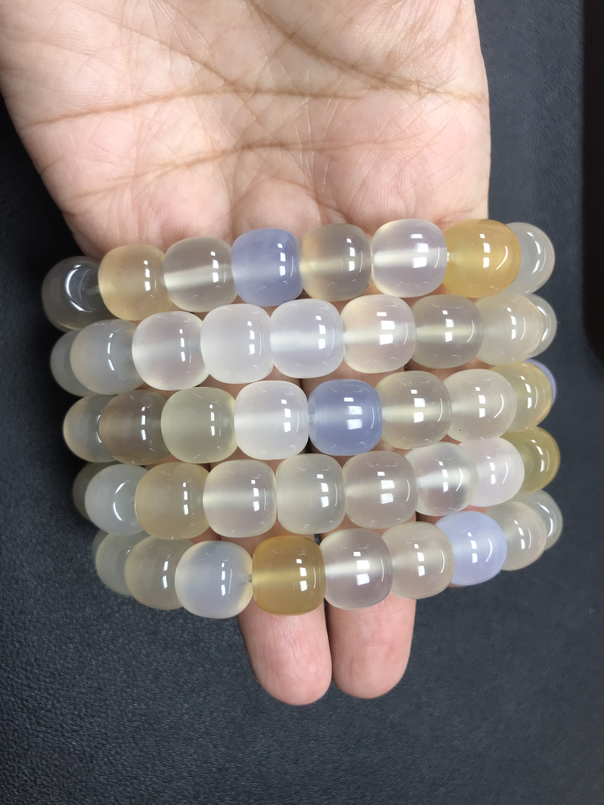 玛瑙多宝老型珠圆珠设计款多样发货