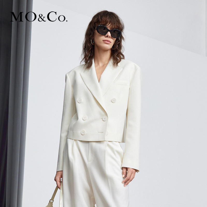 【赵老板专属】MOCO秋季四色戗驳领短款西装外套时尚MBB3BLA002