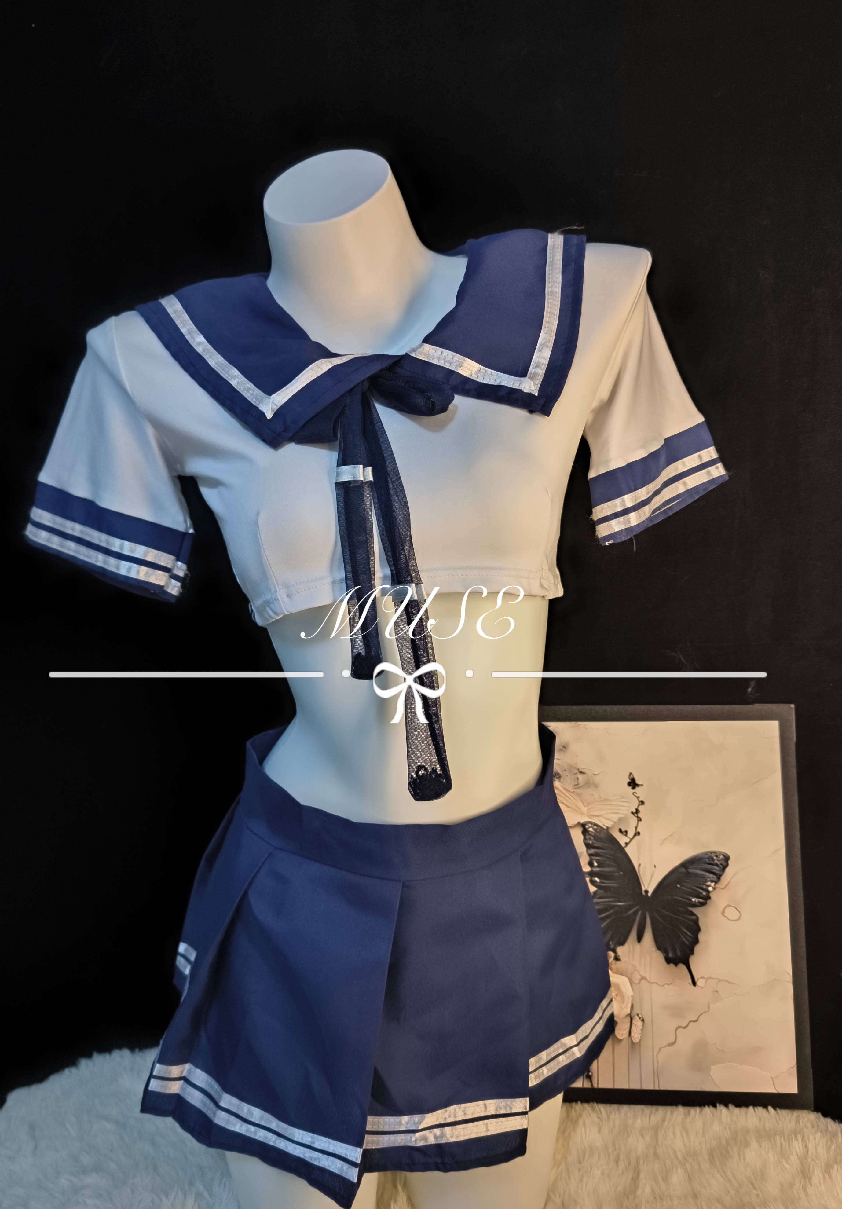 MUSE暮涩私服238款号蓝白家居服