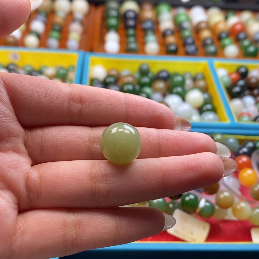 和田玉未镶嵌珠宝奇石福利青黄口单珠z14