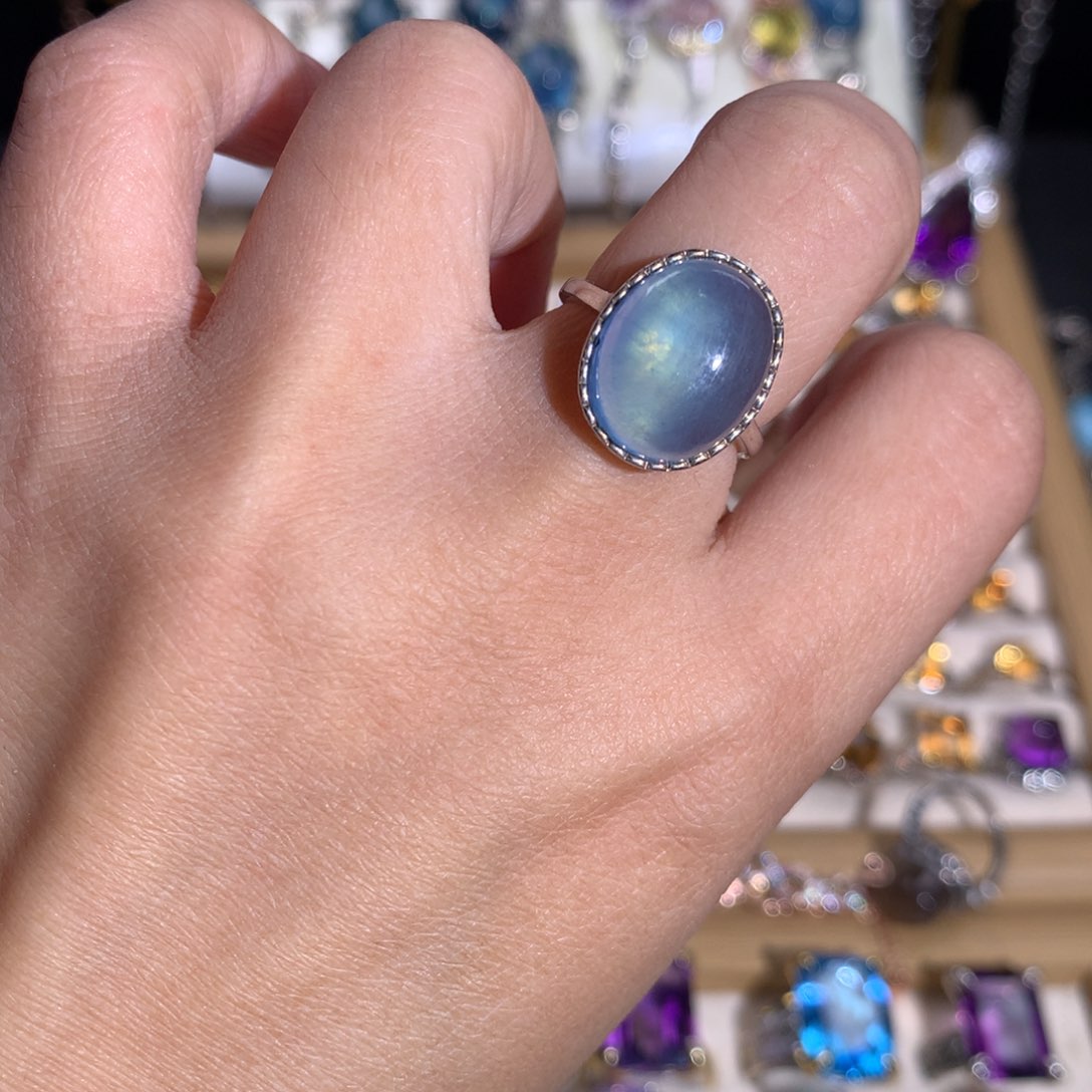 【闪购商品】水晶戒指银S925镶嵌戒指