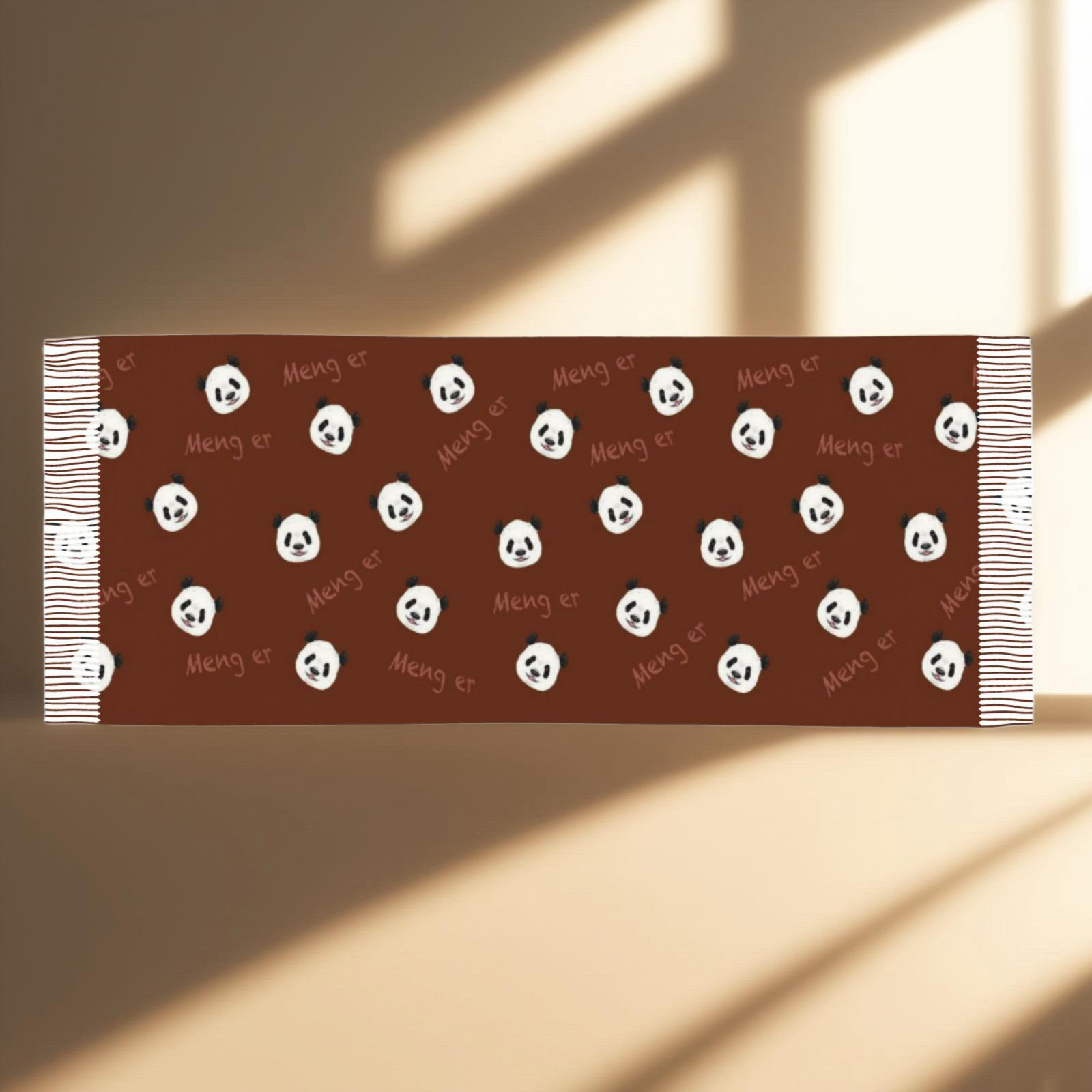 萌二男女仿羊绒保暖围脖披肩