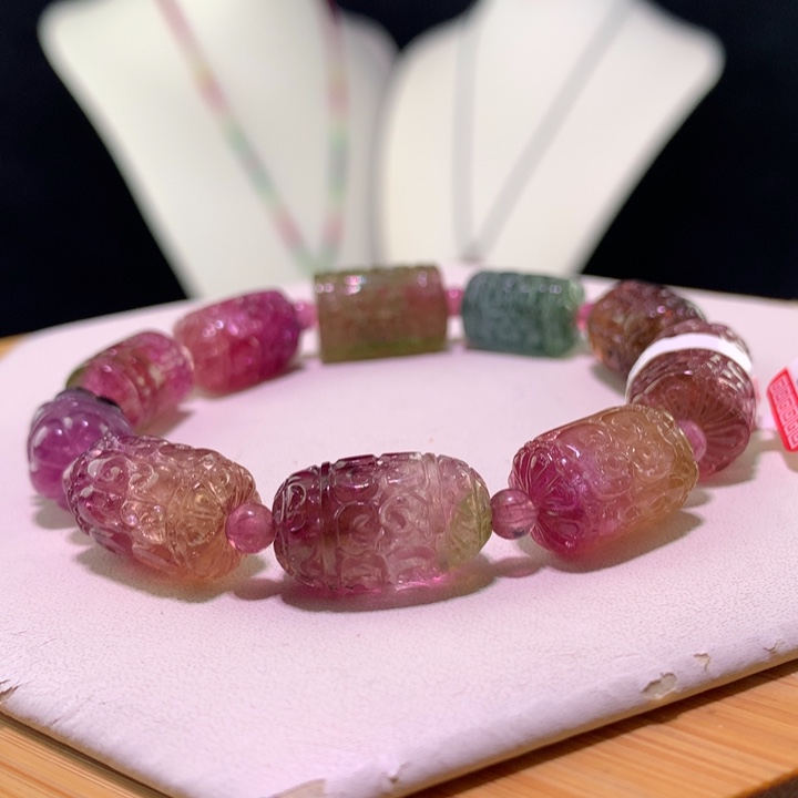 双色碧玺手链未镶嵌