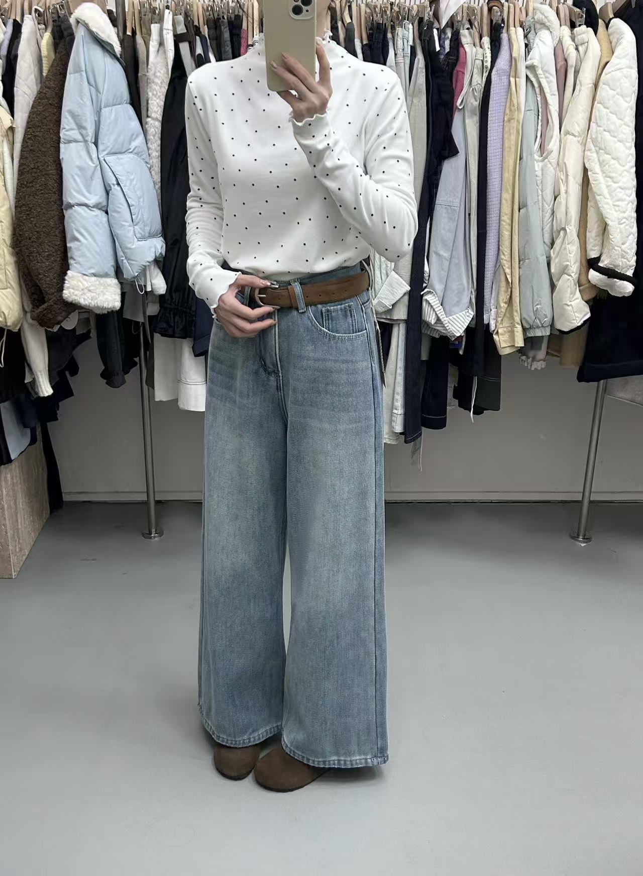 E sè 韩系女装新款打底牛仔裤