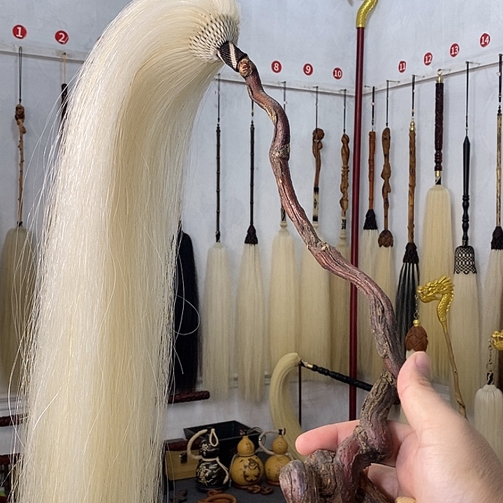 小****龙枣木拂尘一物一拍