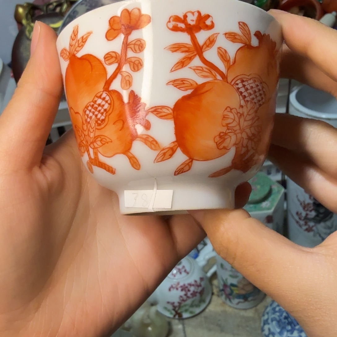 用***4琉璃手工艺品小杯子没有瑕疵，完美