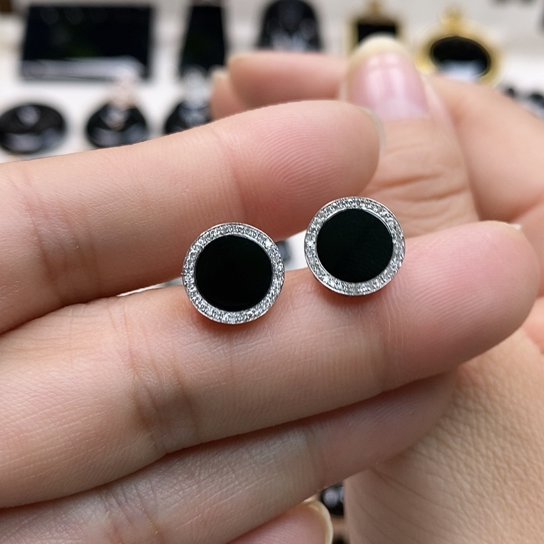 翡翠18K金镶嵌耳饰