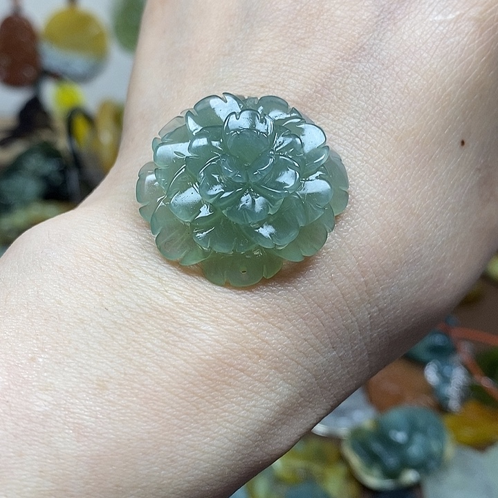 蛇纹石玉手排未镶嵌