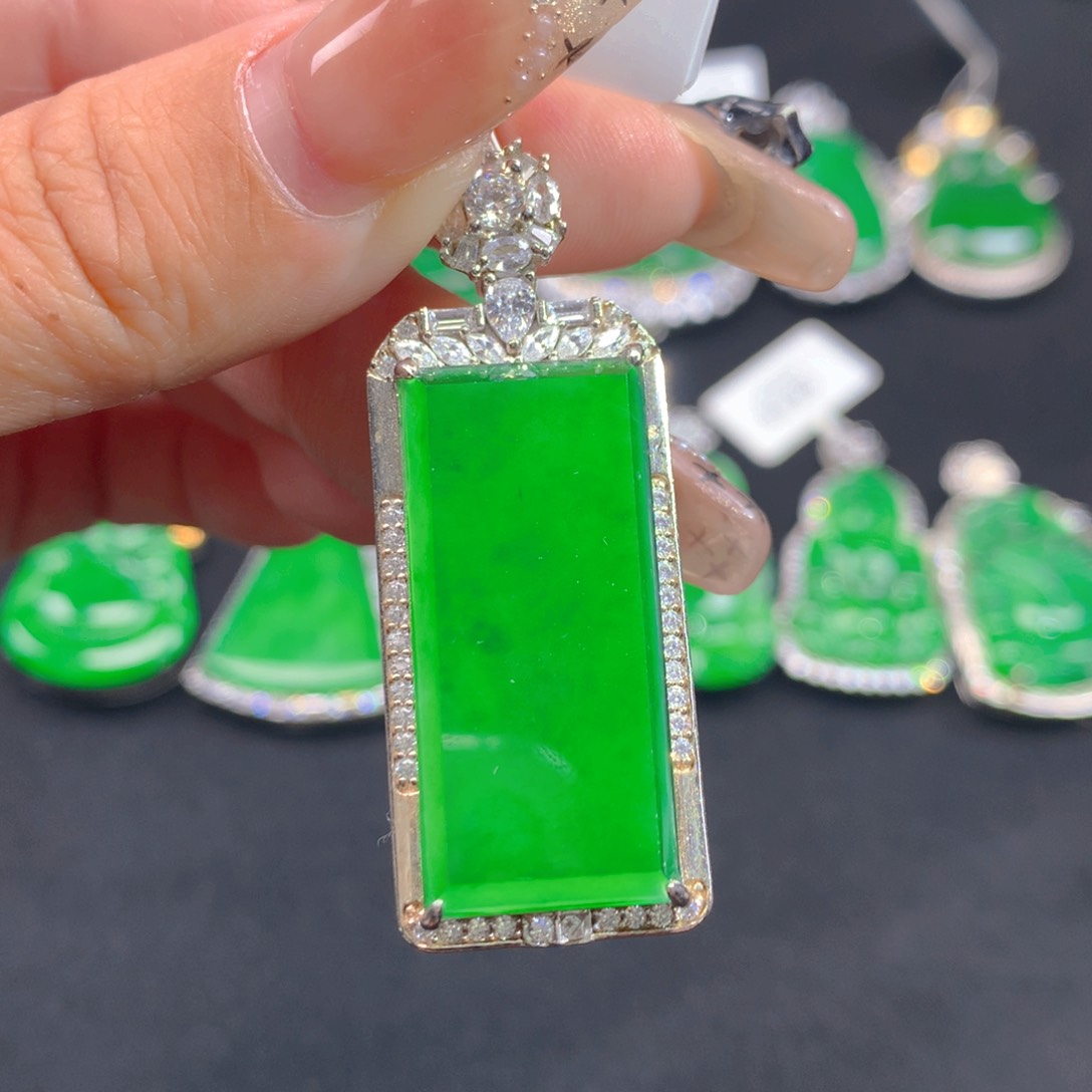 翡翠颈饰银S925镶嵌11111111111