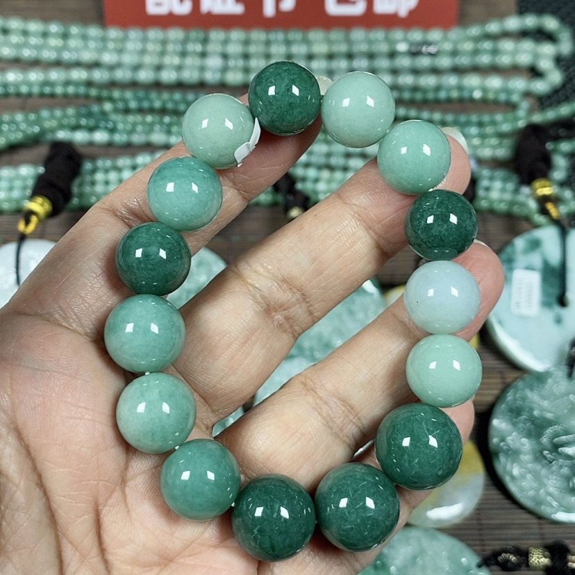 【闪购商品】翡翠颈饰未镶嵌玉手链男款卡13.8