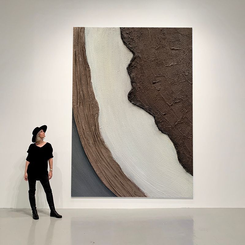 画客厅玄关大幅落地装饰画