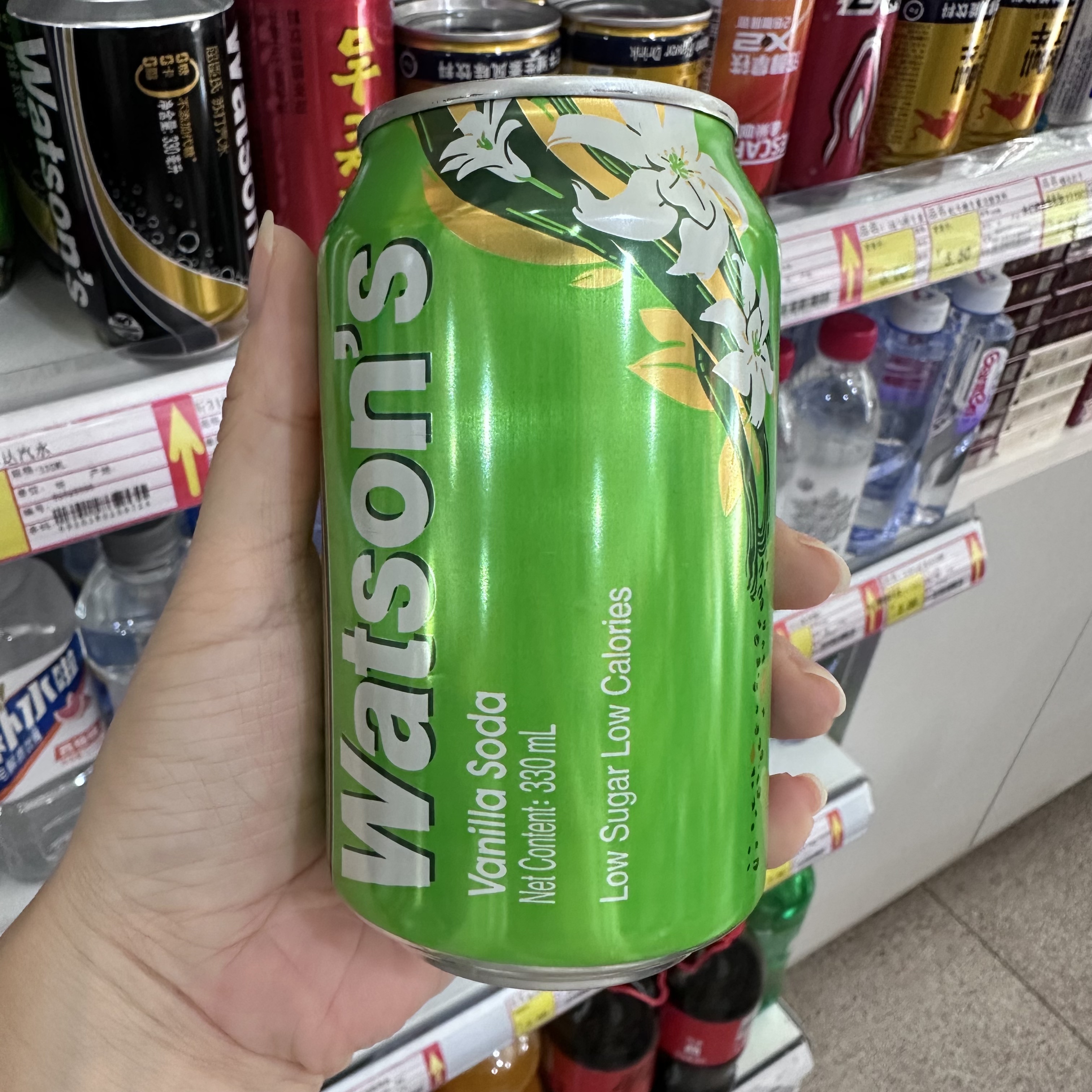 屈臣氏苏打汽水香草味330ml*3罐