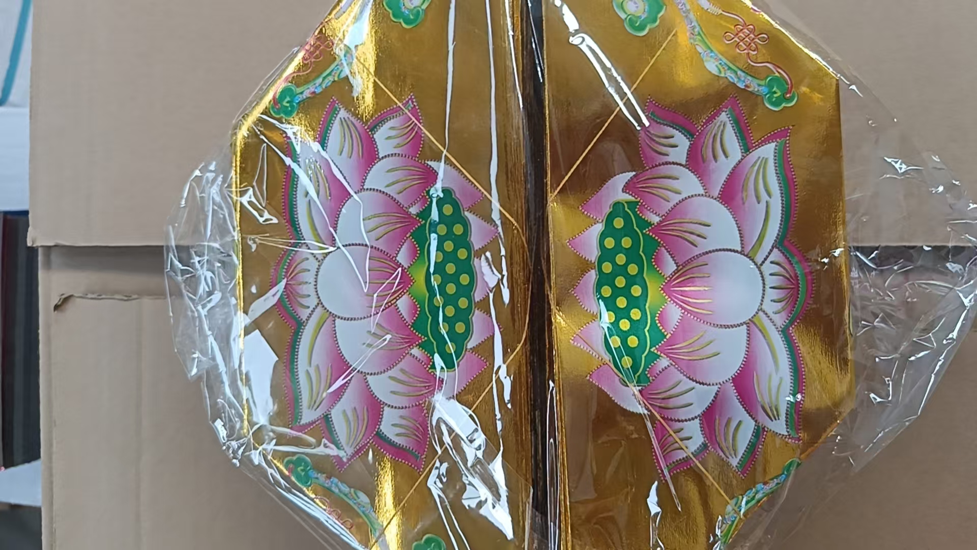 加厚彩印莲花款手工折纸半成品创意手工材料