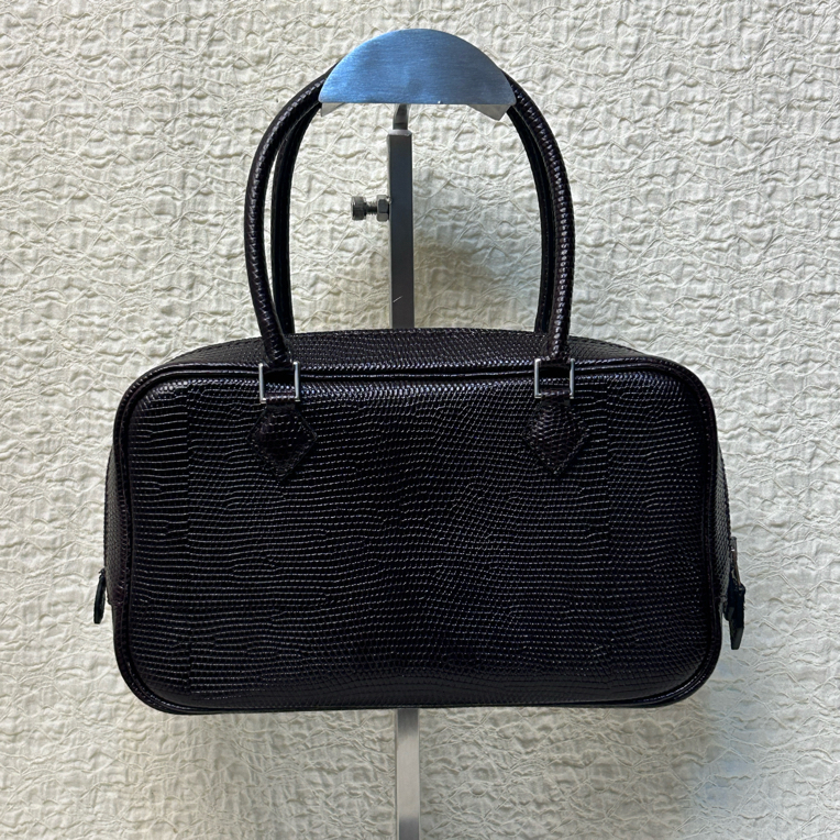 中古包no退no换｜巧克力棕蜥蜴皮｜mini波士顿包