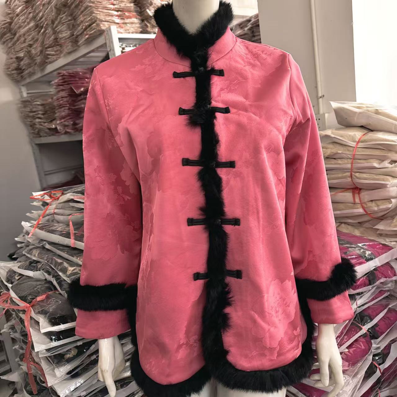 5293  新款新中式短款外套-纯粉