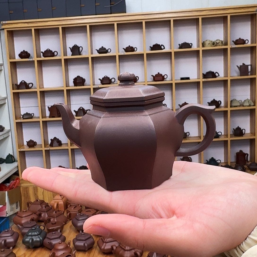 紫砂茶壶六方宫灯180cc
