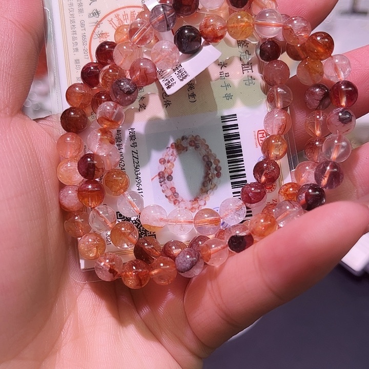 水晶手链未镶嵌胶花多圈水晶项链