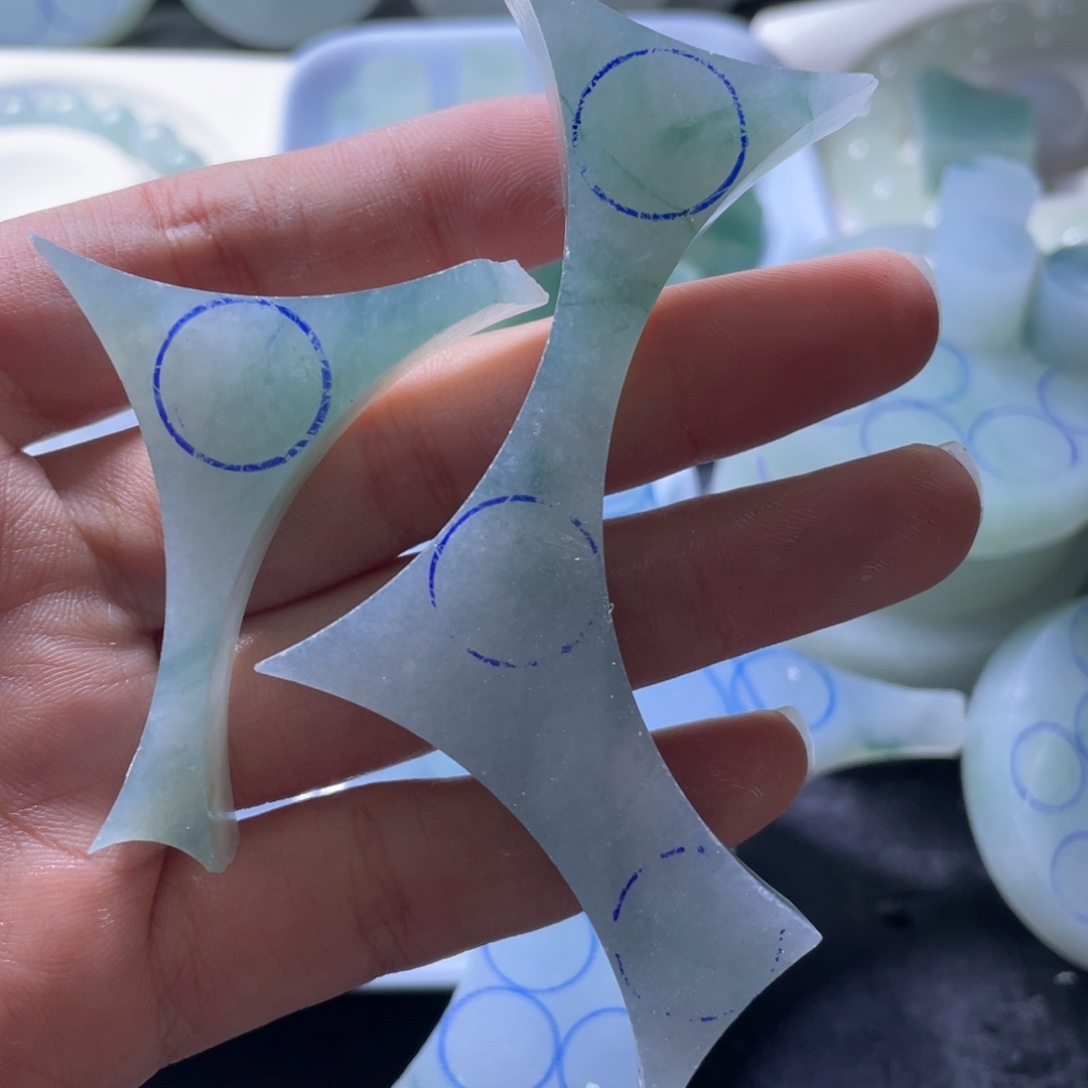 星***2定制翡翠未镶嵌福利珠子10珠子