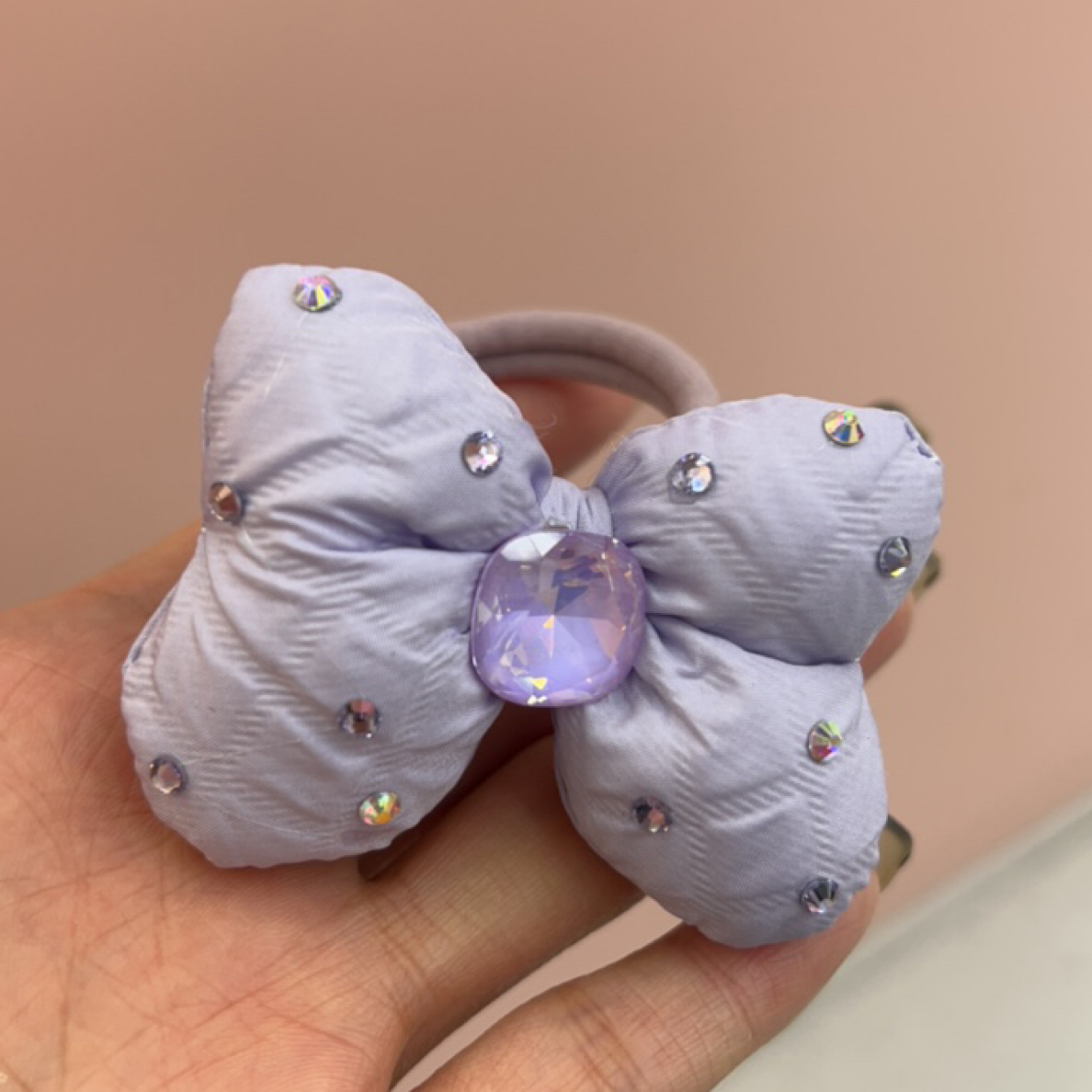 紫色钻钻发圈发绳可爱发饰