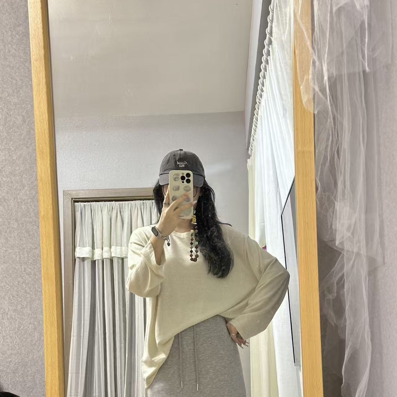 MANYAN|"奢品"极简宽松大版圆领68支100%精纺山羊绒长袖衫25257