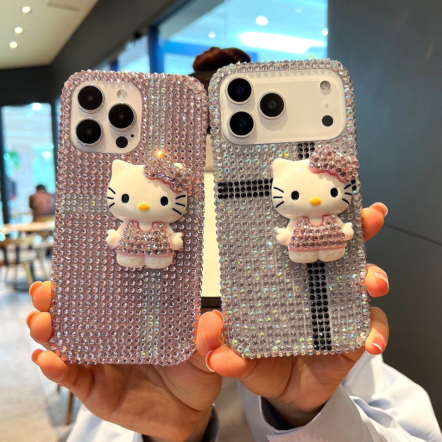 奢华满钻适用苹果17promax手机壳iPhone16立体kt猫15plus卡通1413