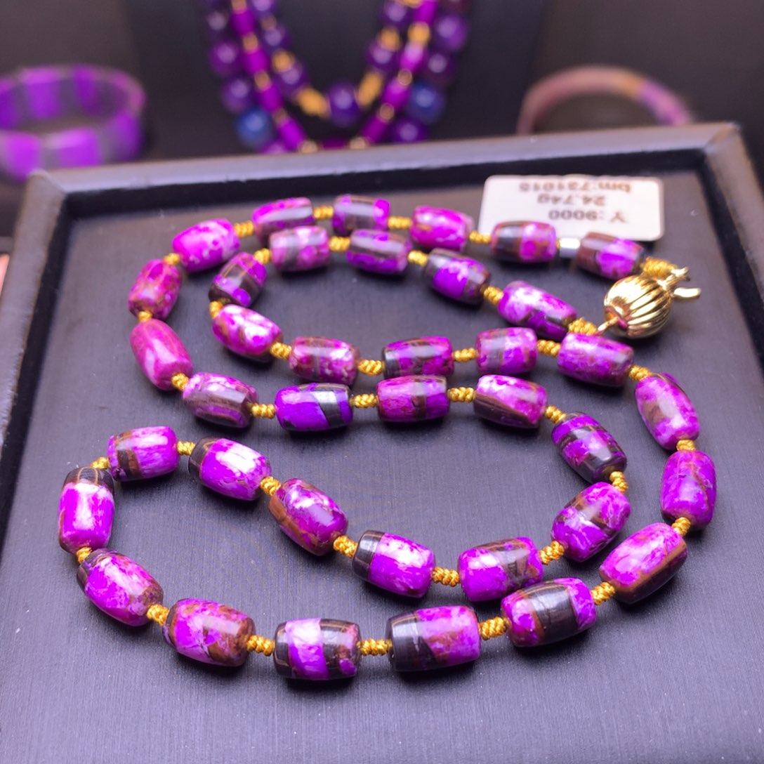 苏纪石（舒俱来）18K金镶嵌项链