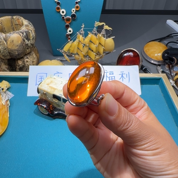 琥珀未镶嵌手链波兰设计款琥珀蜜蜡