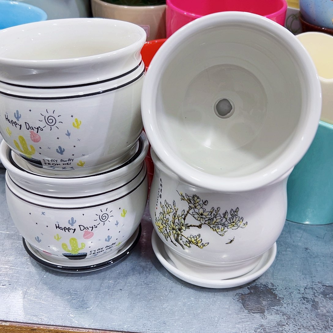 外贸尾单陶瓷花盆凑单10米包邮