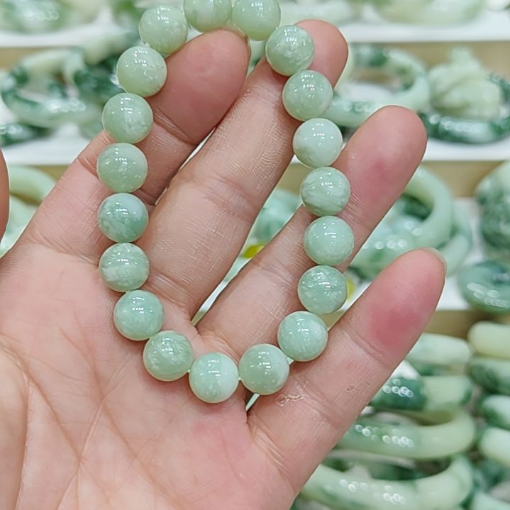 透闪石-蛇纹石玉手链未镶嵌