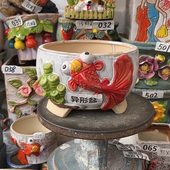 粗陶材质多肉花盆