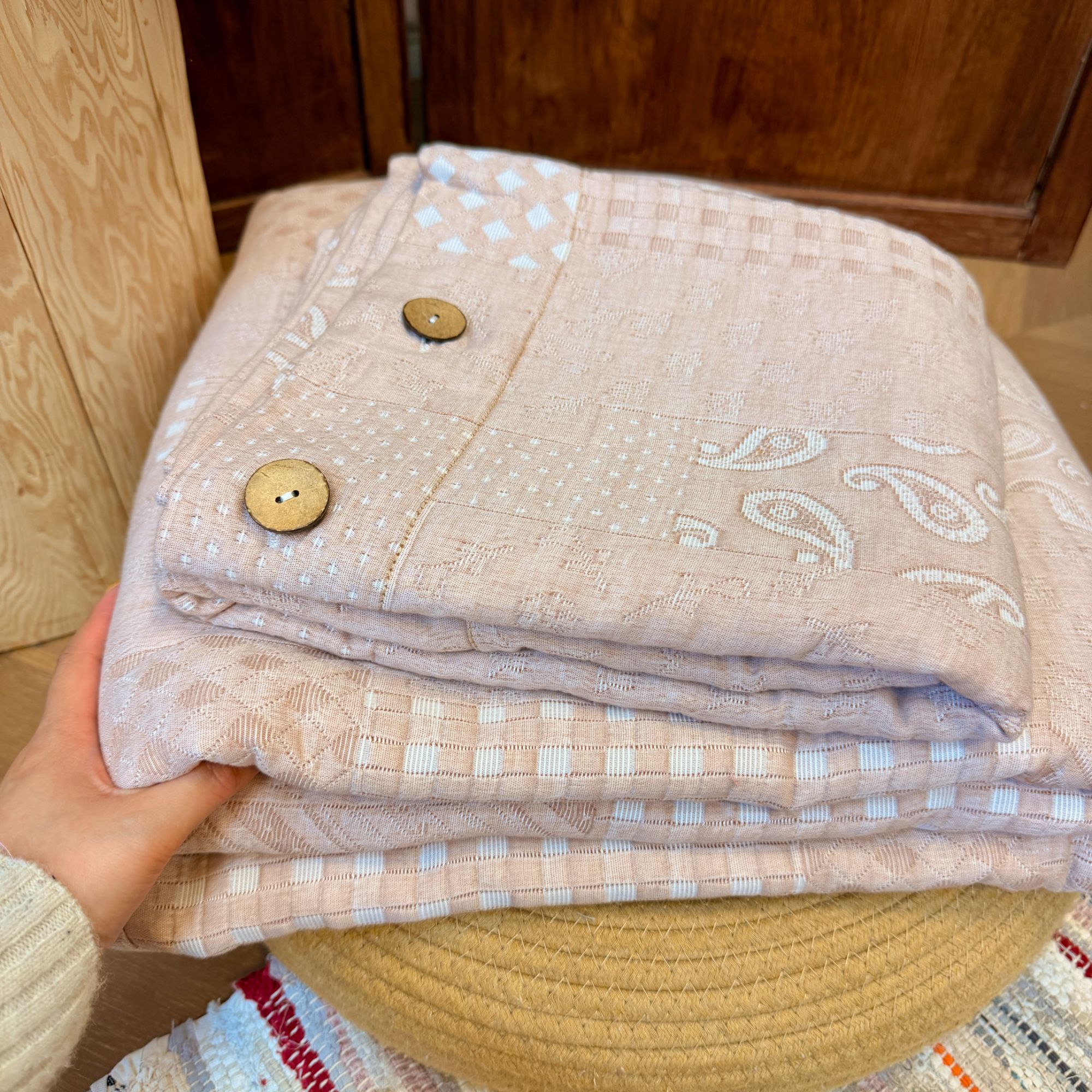 【三层纱床盖三件套】25秋冬新款全棉A类母婴级三层纱床盖三件套