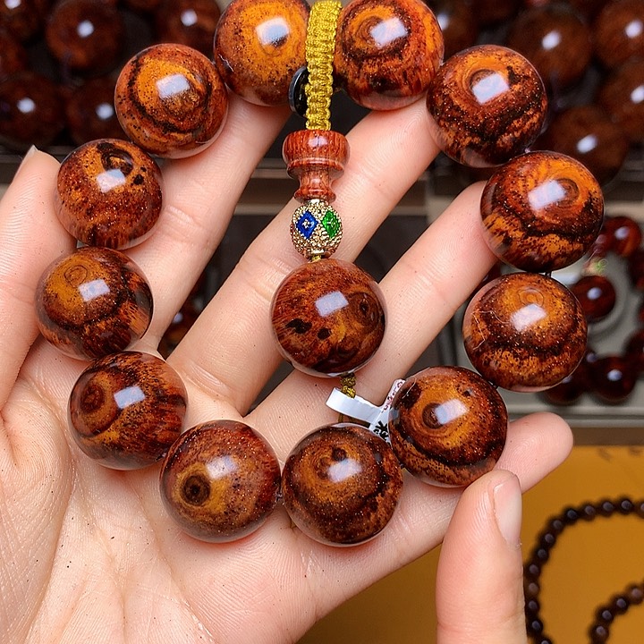 花梨木类手串/手链黄花梨风化料老挝花梨土埋料2.0